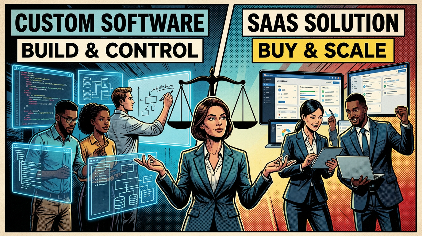 Custom Software vs. SaaS: Navigating the Build-or-Buy Decision for Business Growth Custom Software vs. SaaS: Navigating the Build-or-Buy Decision for Business Growth