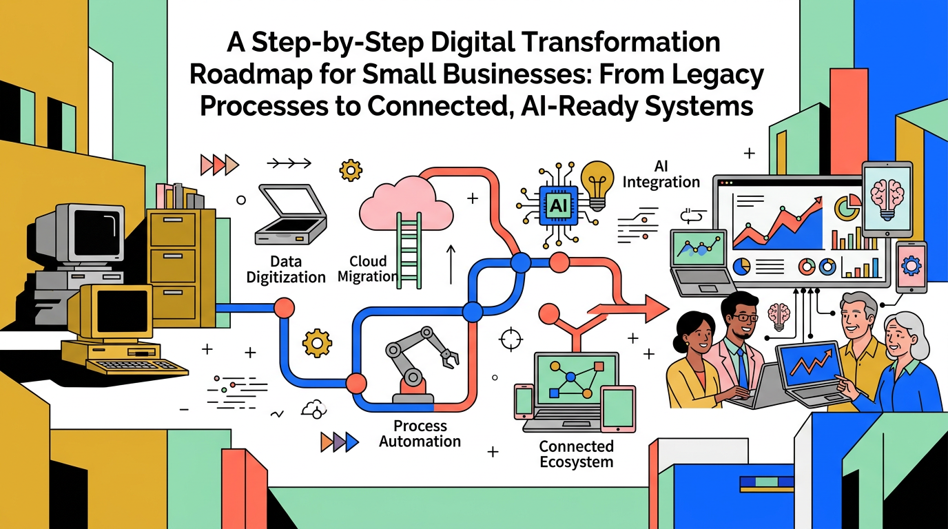 A Step‑by‑Step Digital Transformation Roadmap for Small Businesses: From Legacy Processes to Connected, AI‑Ready Systems A Step‑by‑Step Digital Transformation Roadmap for Small Businesses: From Legacy Processes to Connected, AI‑Ready Systems