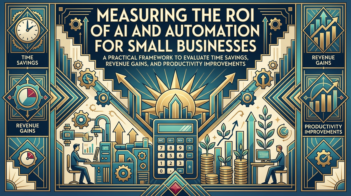 Measuring the ROI of AI and Automation for Small Businesses: A Practical Framework to Evaluate Time Savings, Revenue Gains, and Productivity Improvements