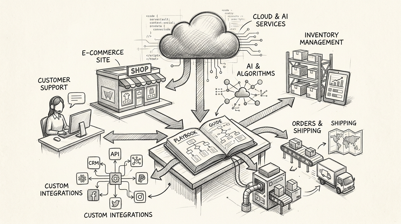 A Practical Playbook for E‑Commerce Automation: Using AI, Cloud Tools, and Custom Integrations to Streamline Orders, Inventory, and Customer Support