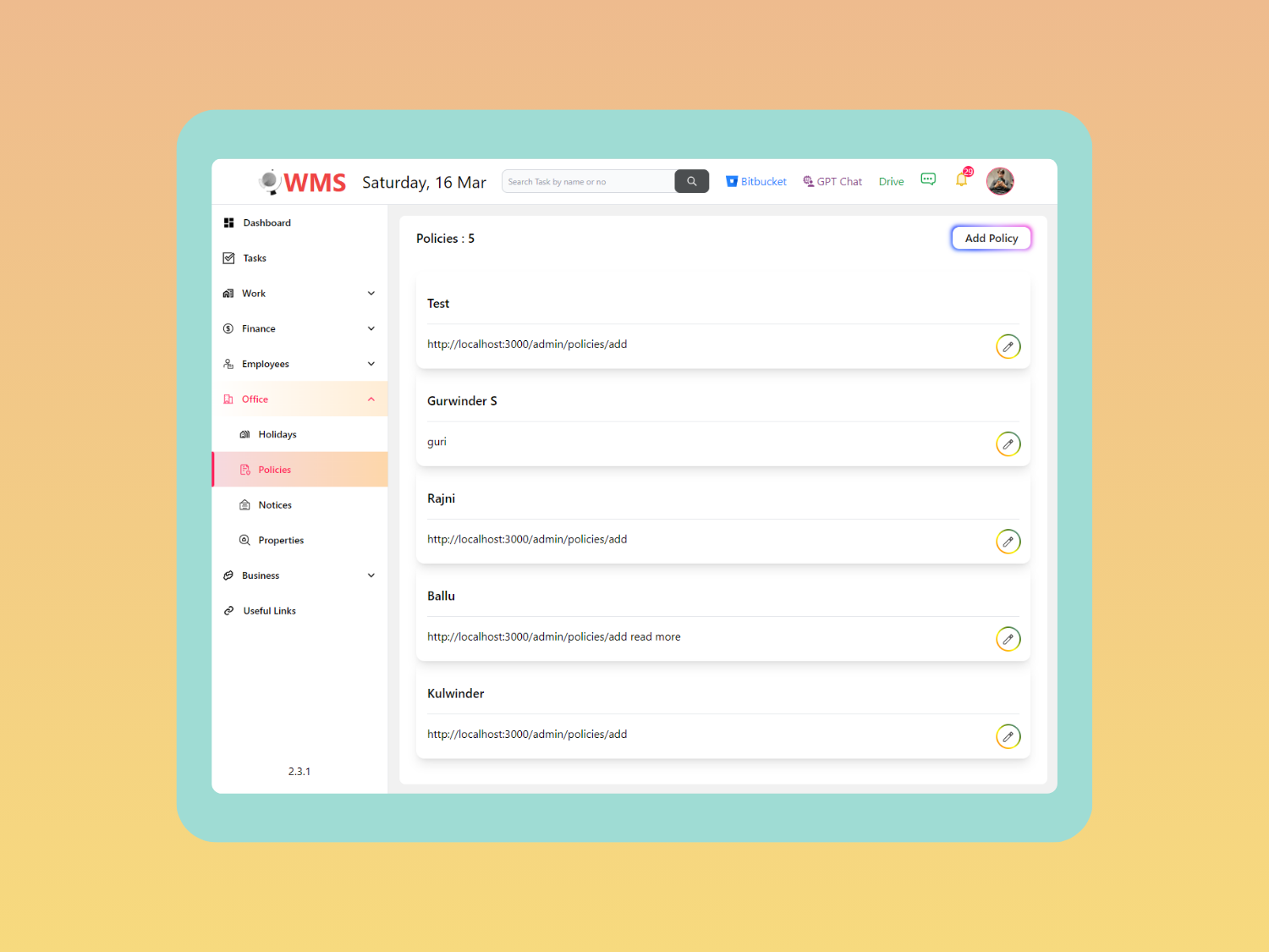 Work Management System2 Work Management System2